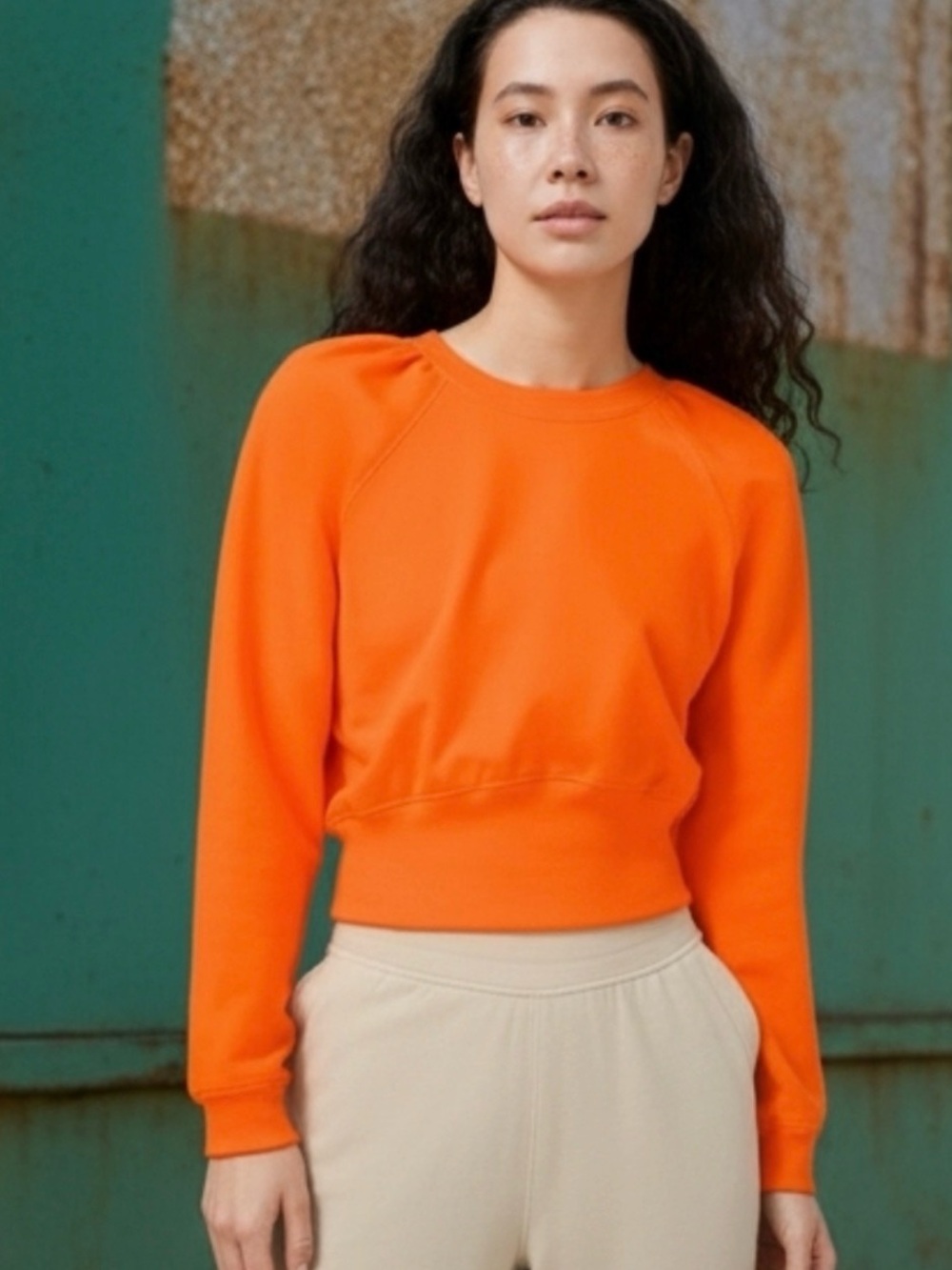 Nwot lululemon athletica Vibrant Orange sweatshirt sz s